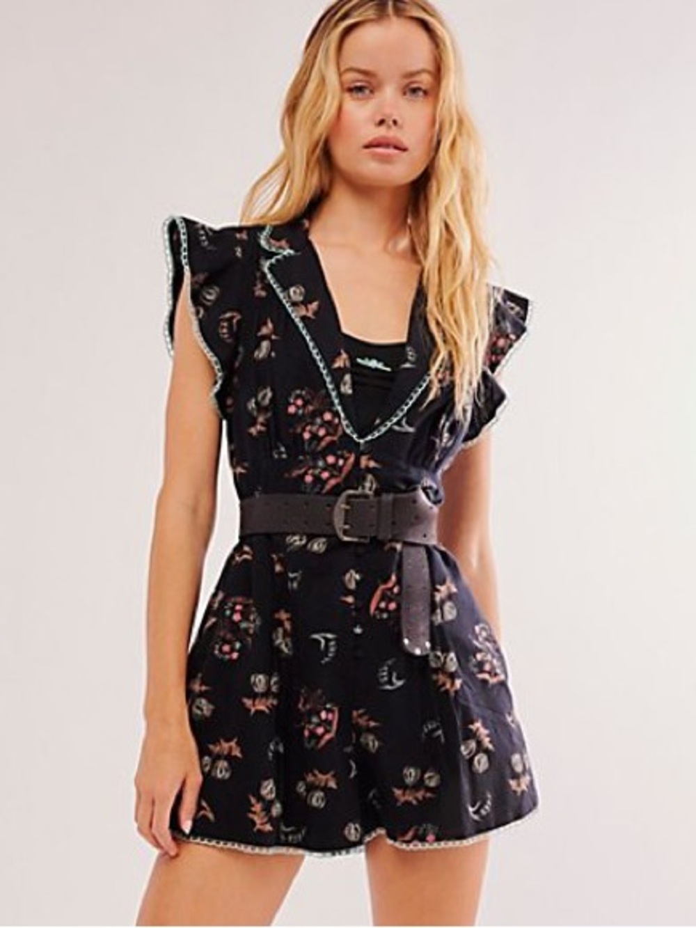 Free People Good Things Floral Embroidered Romper - Picture 2 of 8